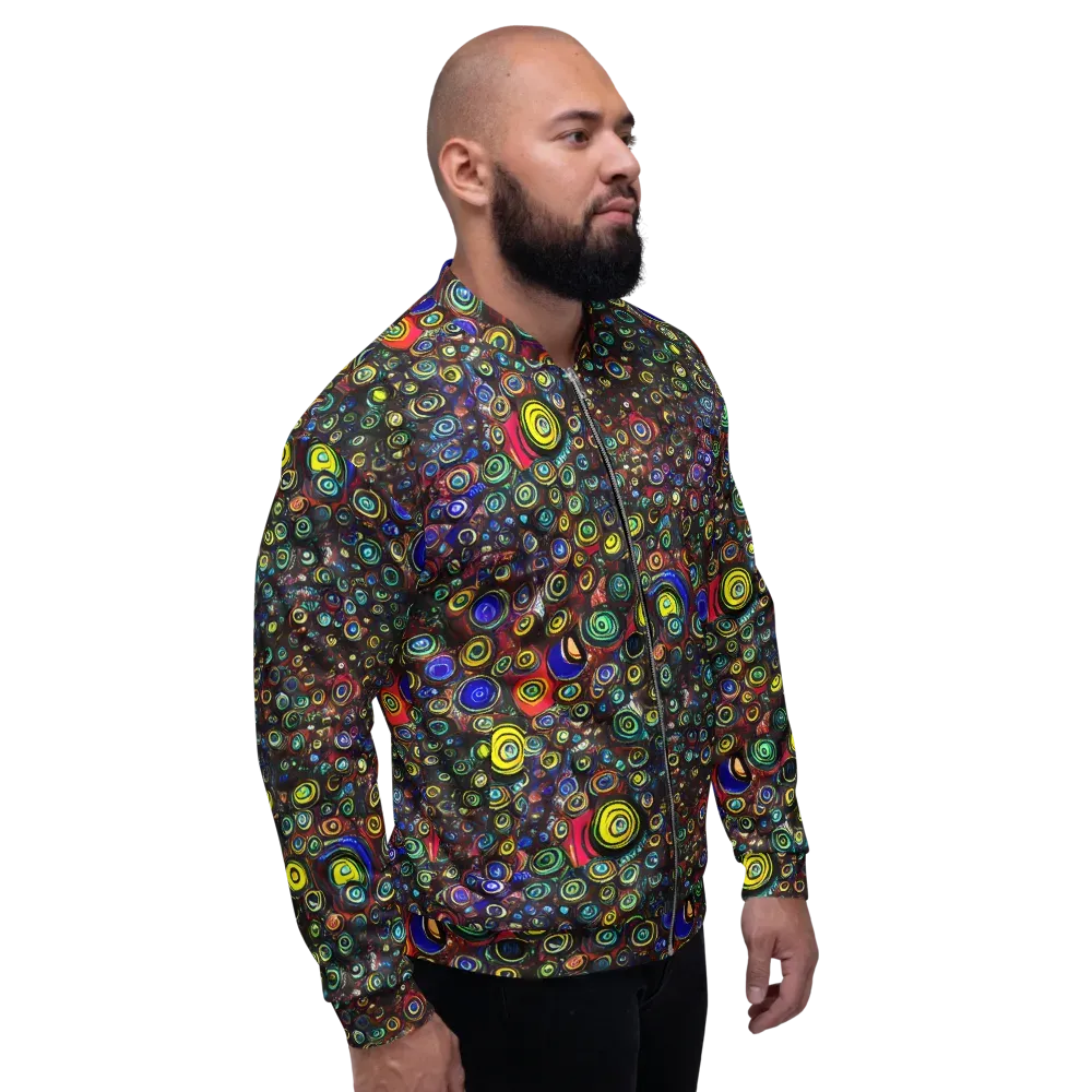 Neon Oculus on Bomber Jacket — Right