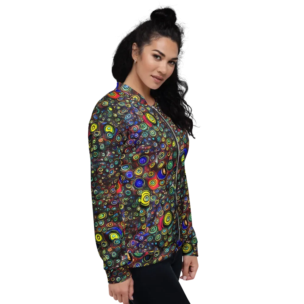 Neon Oculus on Bomber Jacket — Right