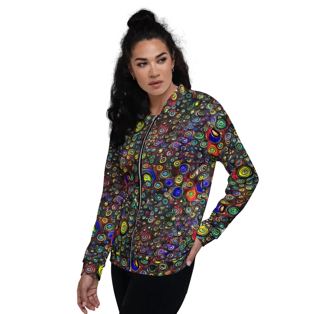 Neon Oculus on Bomber Jacket — Left