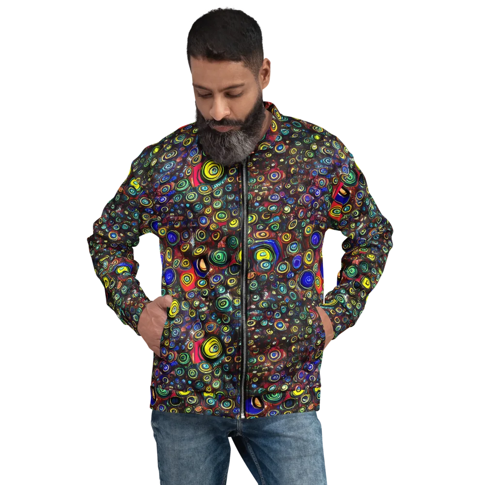 Neon Oculus on Bomber Jacket — Front