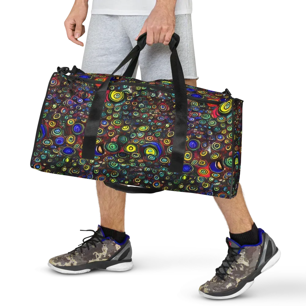 Neon Oculus on Duffle Bag — Front