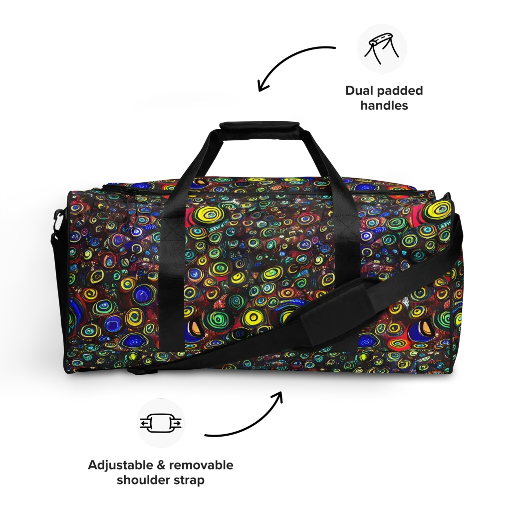 Neon Oculus on Duffle Bag — Front