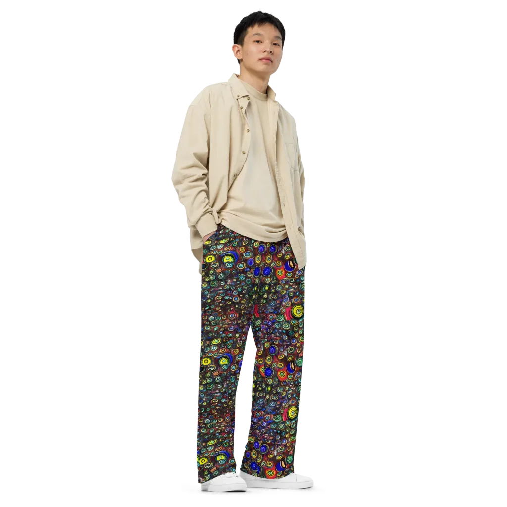 Neon Oculus on Wide-Leg Pants — Right Front