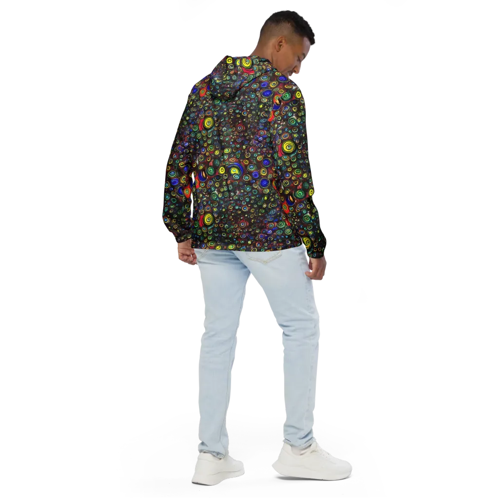 Neon Oculus on Men's Windbreaker — Back