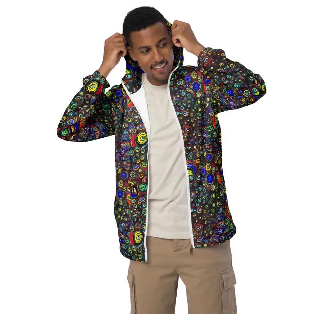 Neon Oculus on Men's Windbreaker — Front
