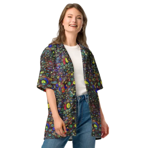 Neon Oculus on a Button Shirt