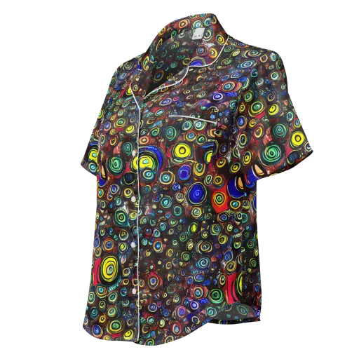 Neon Oculus on a Women's Short Sleeve Pajama Top