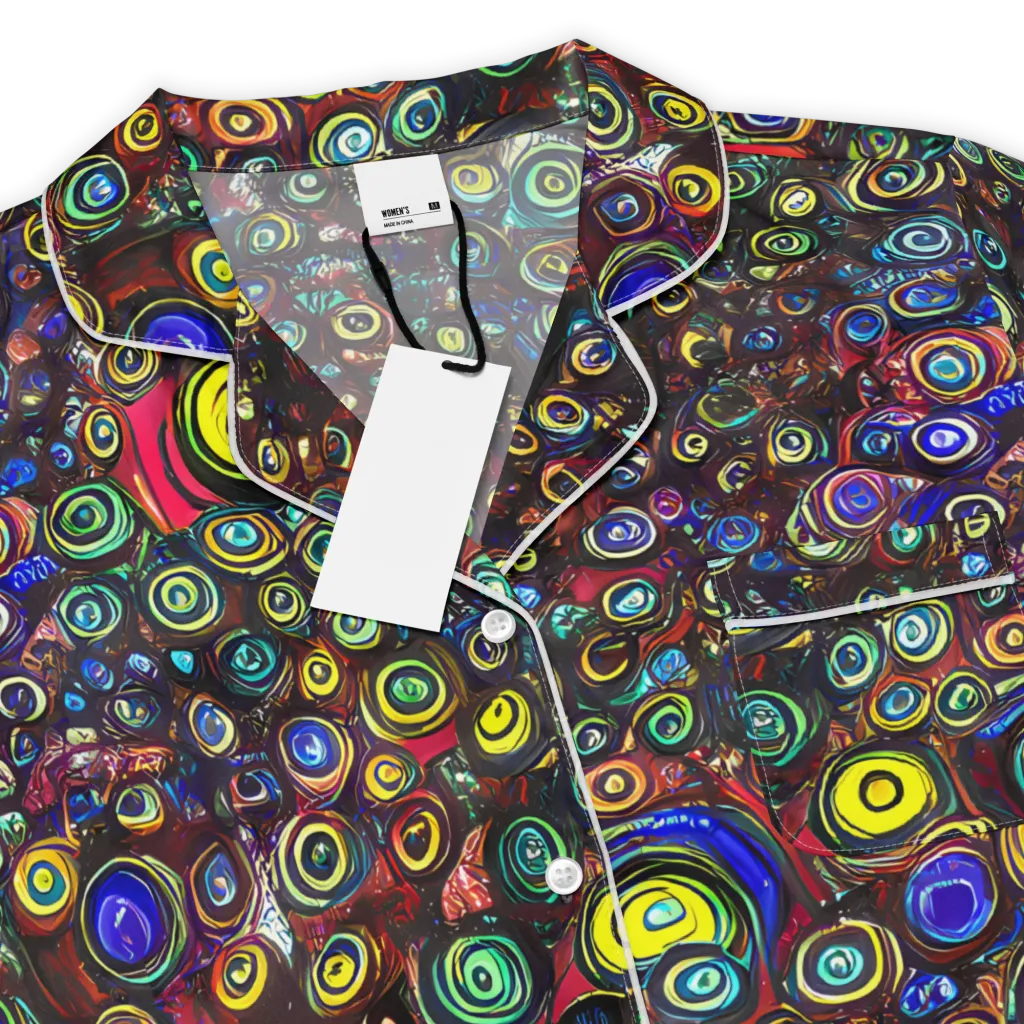 Neon Oculus on Women's Short Sleeve Pajama Top — Product details