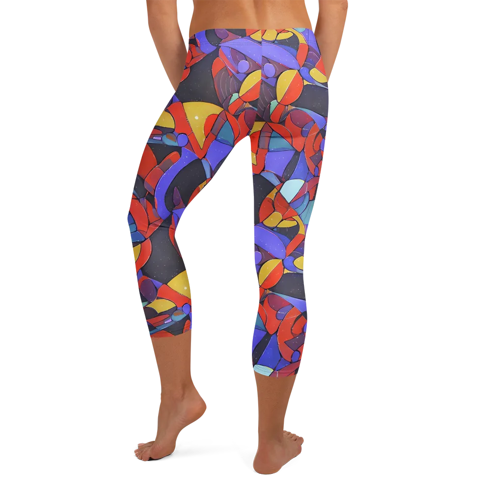 Neon Interlock on Capri Leggings — Back