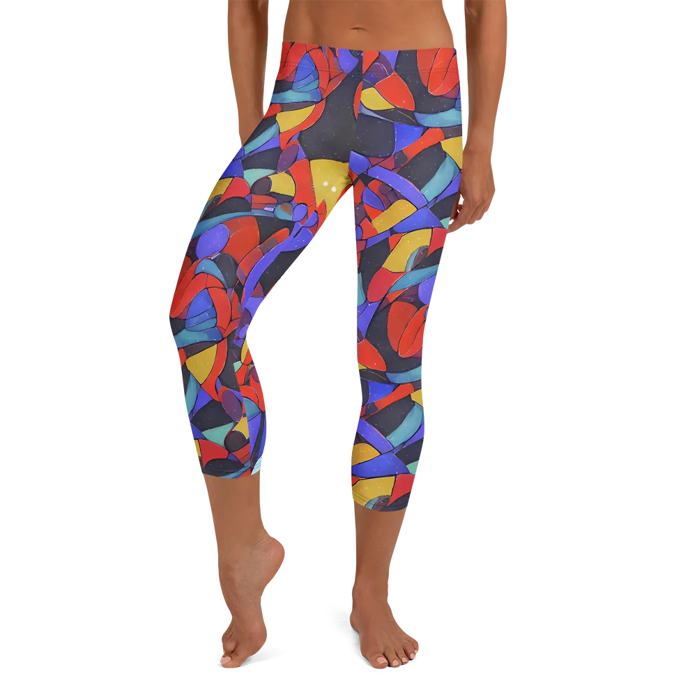 Neon Interlock on Capri Leggings — Front