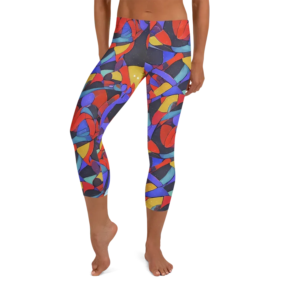 Neon Interlock on Capri Leggings — Front