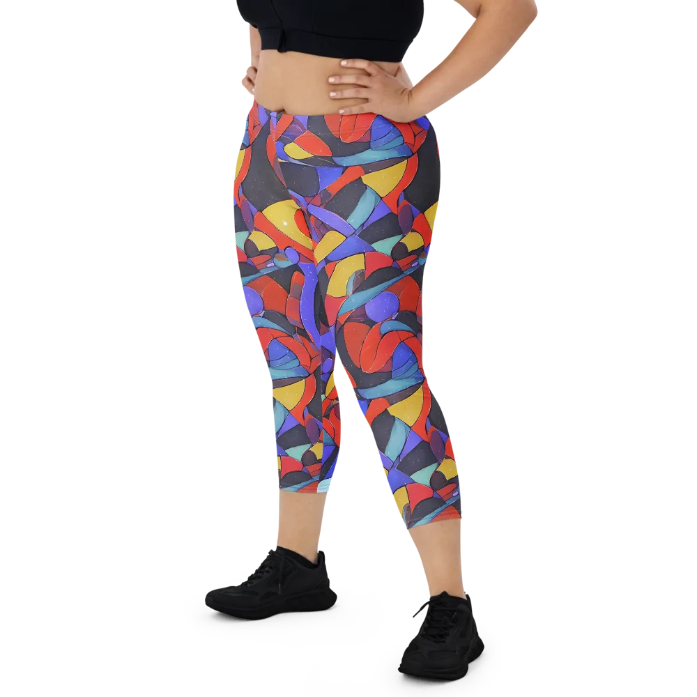 Neon Interlock on Capri Leggings — Front