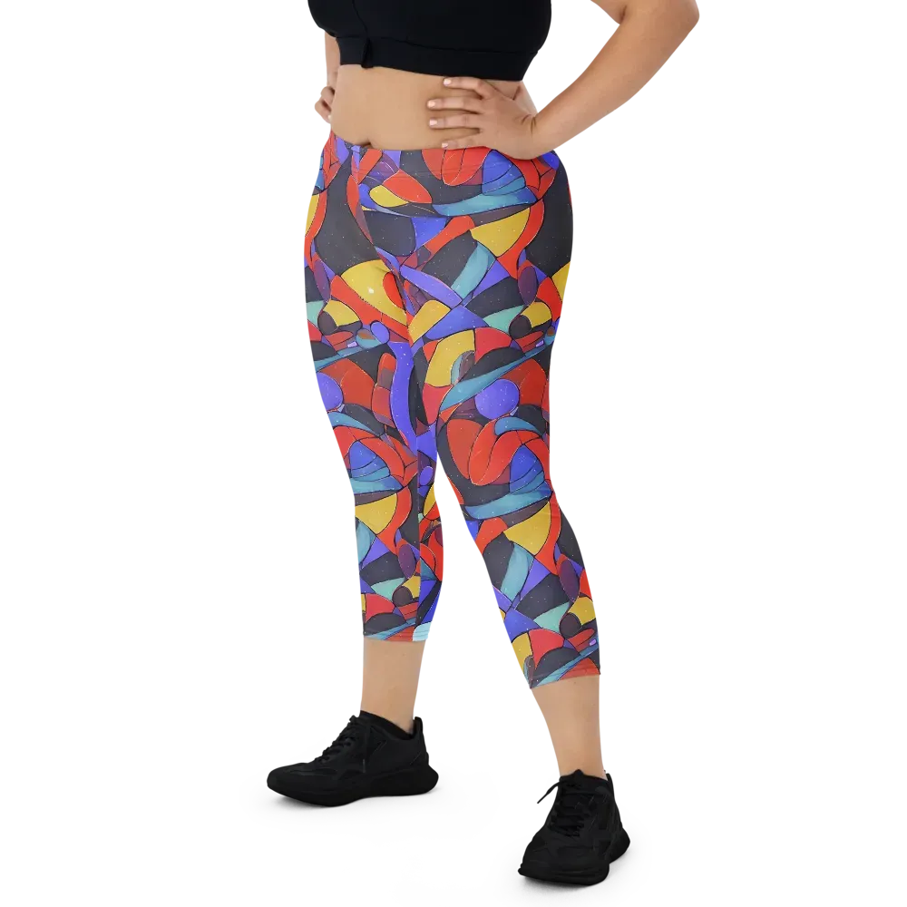 Neon Interlock on Capri Leggings — Front
