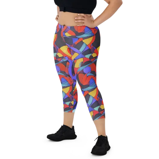 Neon Interlock on a Capri Leggings