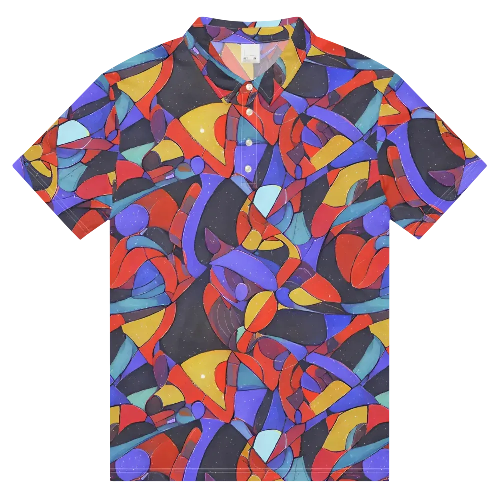 Neon Interlock on Men's Slim Fit Polo Shirt — Front