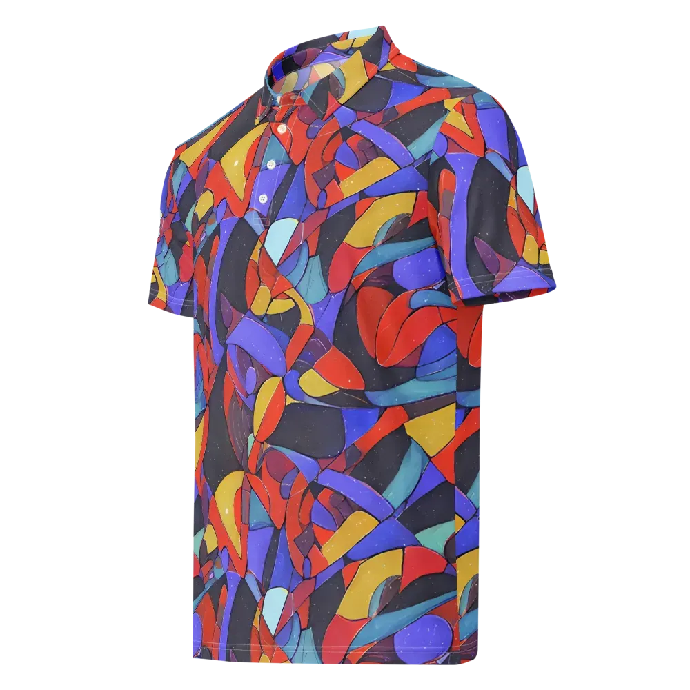 Neon Interlock on Men's Slim Fit Polo Shirt — Left Front