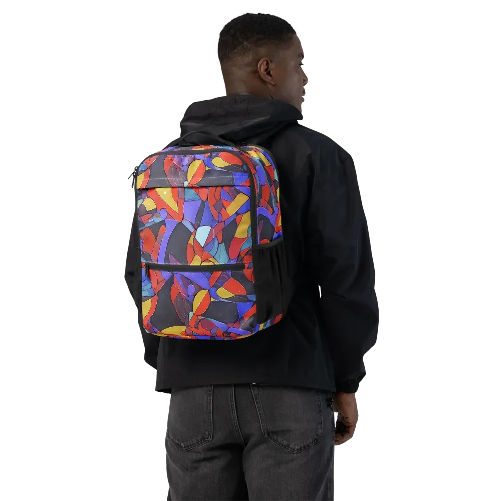 Neon Interlock on Utility Backpack — Back