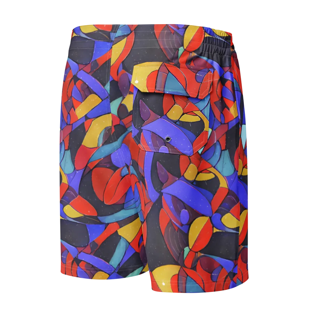 Neon Interlock on Men's Board Shorts — Back