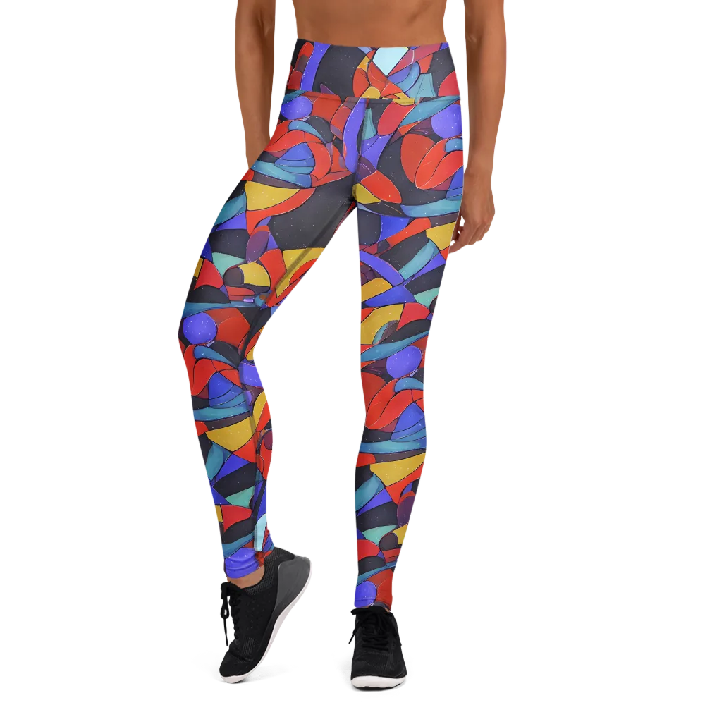Neon Interlock on Yoga Leggings — Front