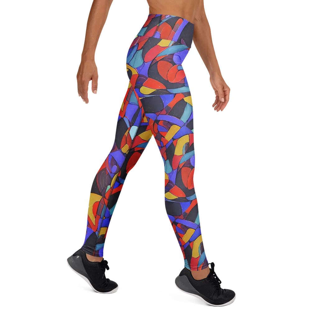 Neon Interlock on Yoga Leggings — Right