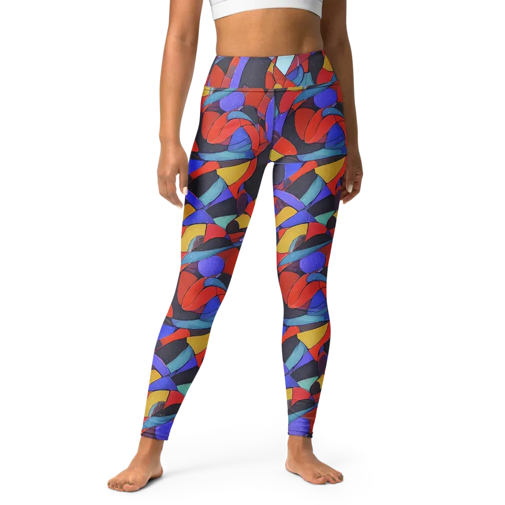 Neon Interlock on Yoga Leggings — Front