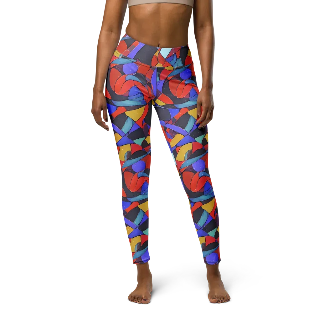 Neon Interlock on Yoga Leggings — Front