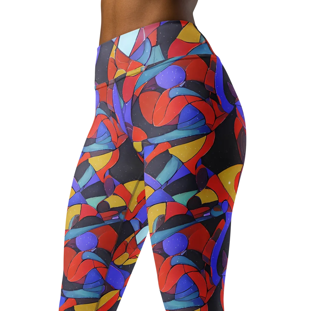 Neon Interlock on Yoga Leggings — Left Front