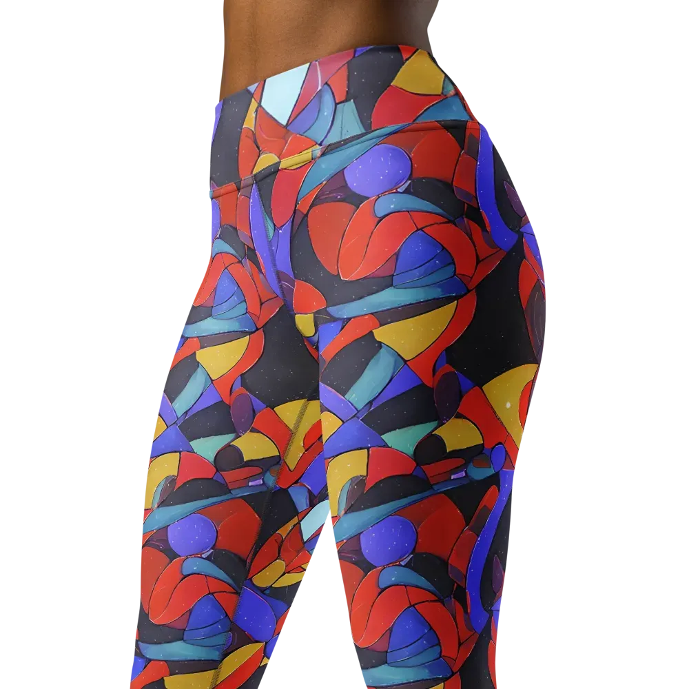 Neon Interlock on Yoga Leggings — Left Front