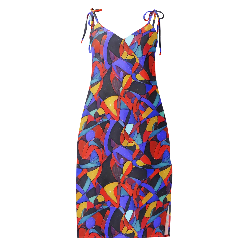 Neon Interlock on Slip Dress — Front