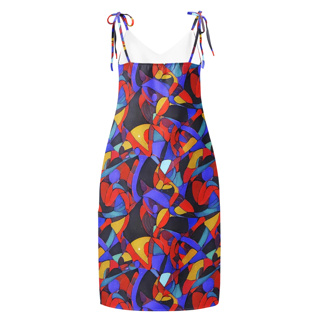 Neon Interlock on Slip Dress — Back