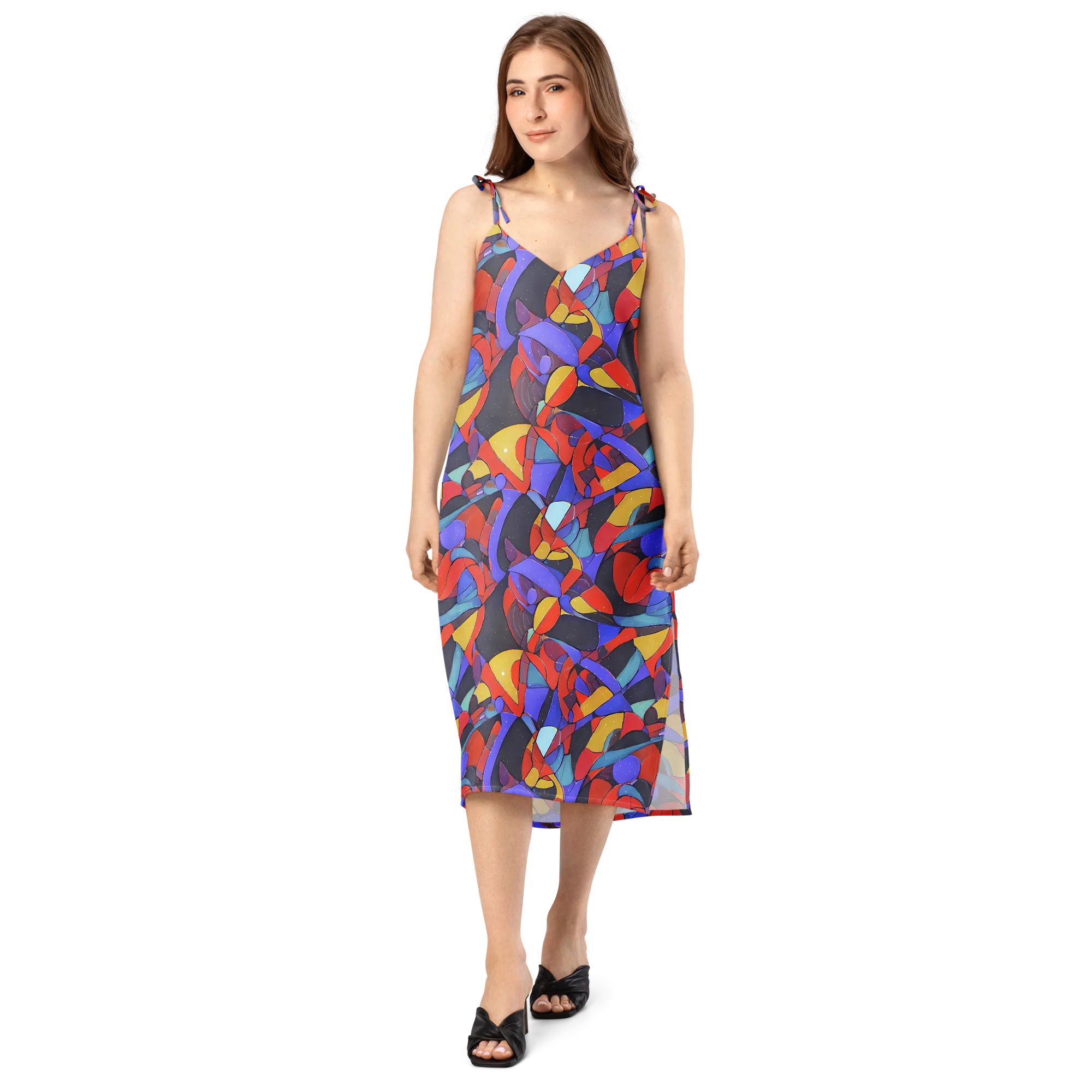 Neon Interlock on Slip Dress — Front