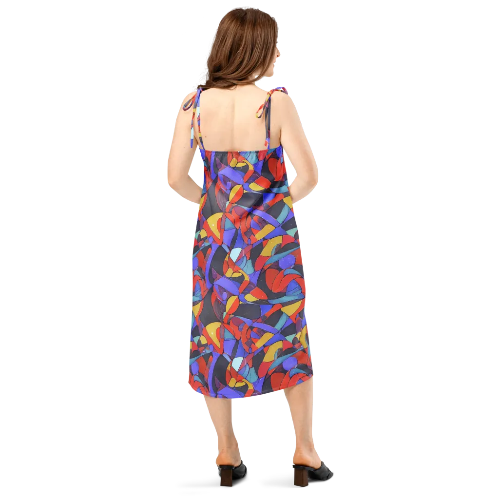 Neon Interlock on Slip Dress — Back