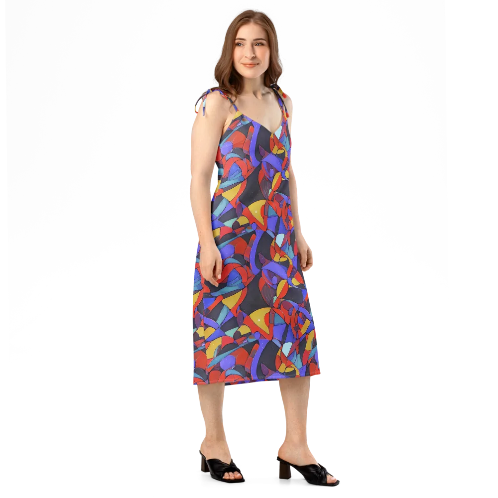Neon Interlock on Slip Dress — Right Front