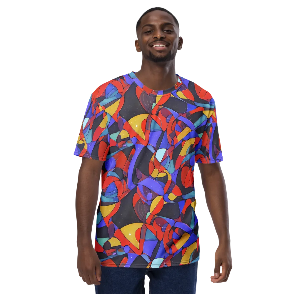 Neon Interlock on Men's Crew Neck T-Shirt — Front