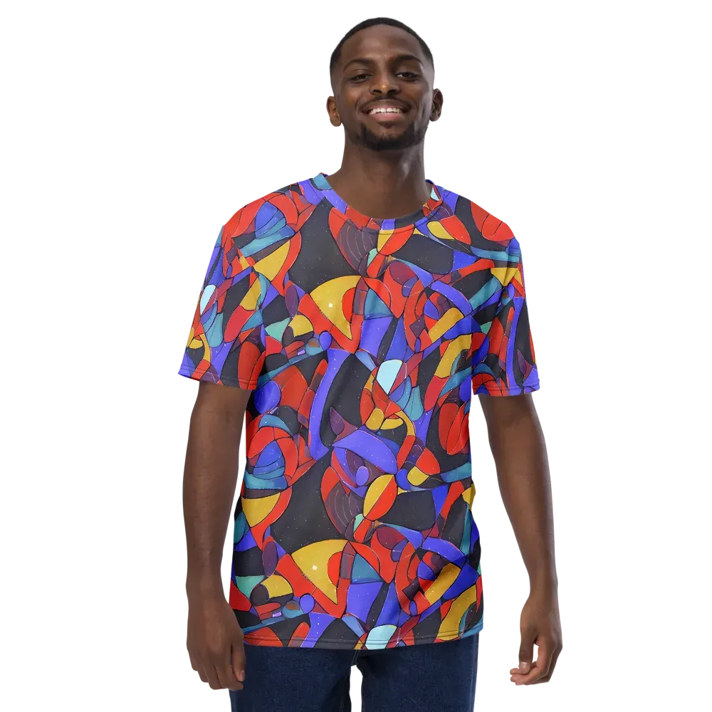 Neon Interlock on Men's Crew Neck T-Shirt — Front