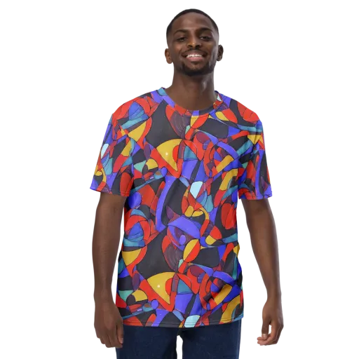 Neon Interlock on a Men's Crew Neck T-Shirt