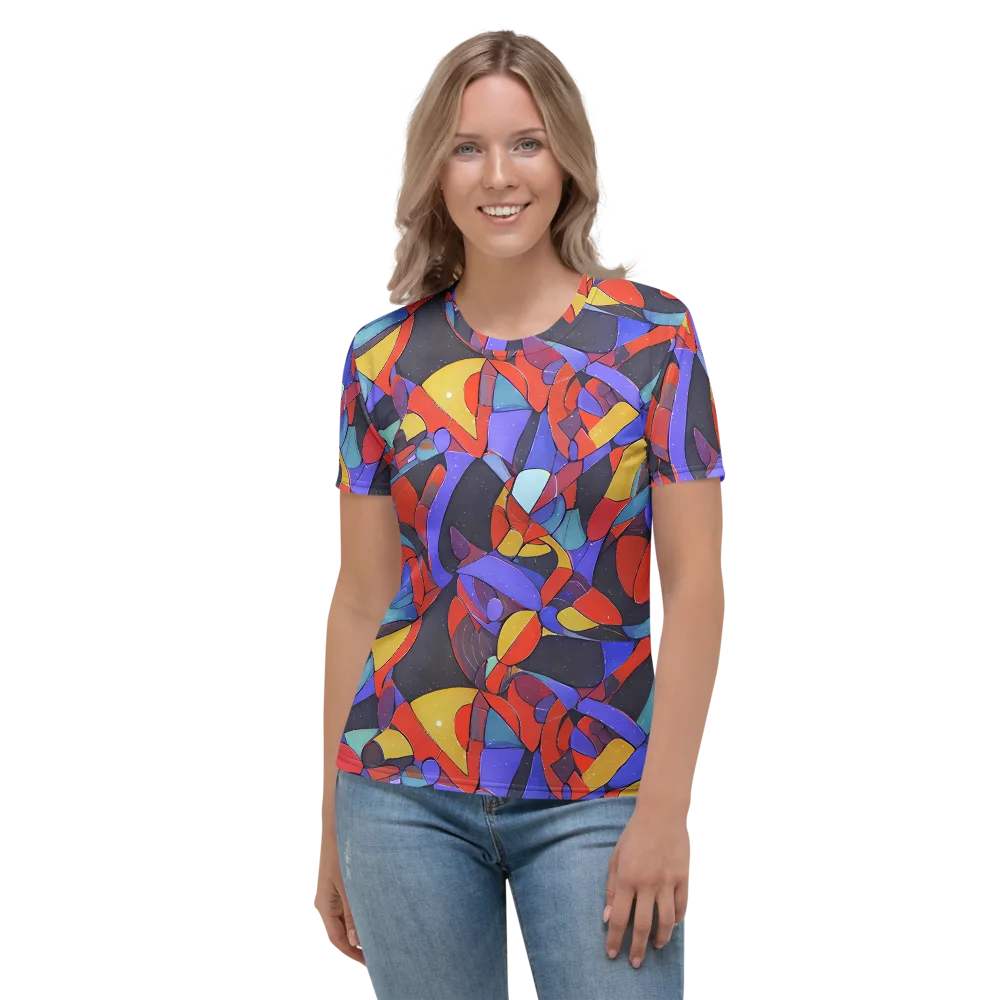 Neon Interlock on Women's Crew Neck T-Shirt — Front