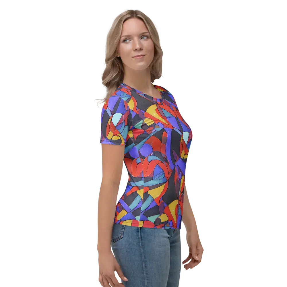 Neon Interlock on Women's Crew Neck T-Shirt — Right