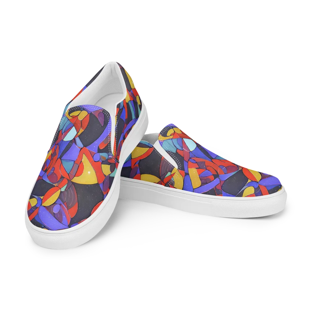 Neon Interlock on Men's Slip-On Canvas Shoes — Left Front