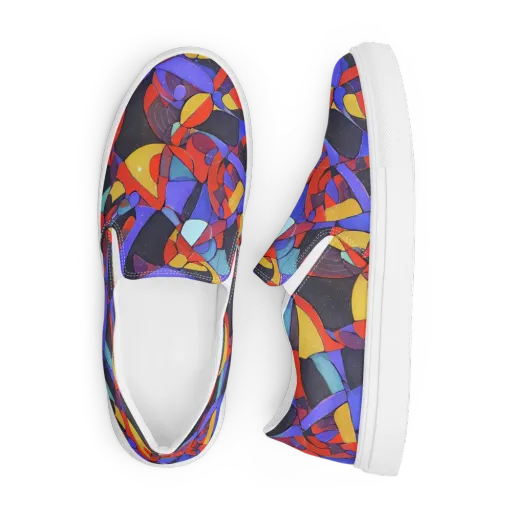 Neon Interlock on a Men's Slip-On Canvas Shoes