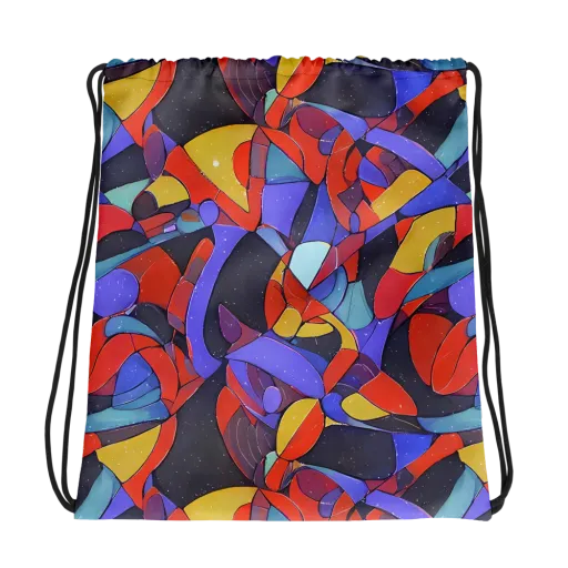 Neon Interlock on a Drawstring Bag
