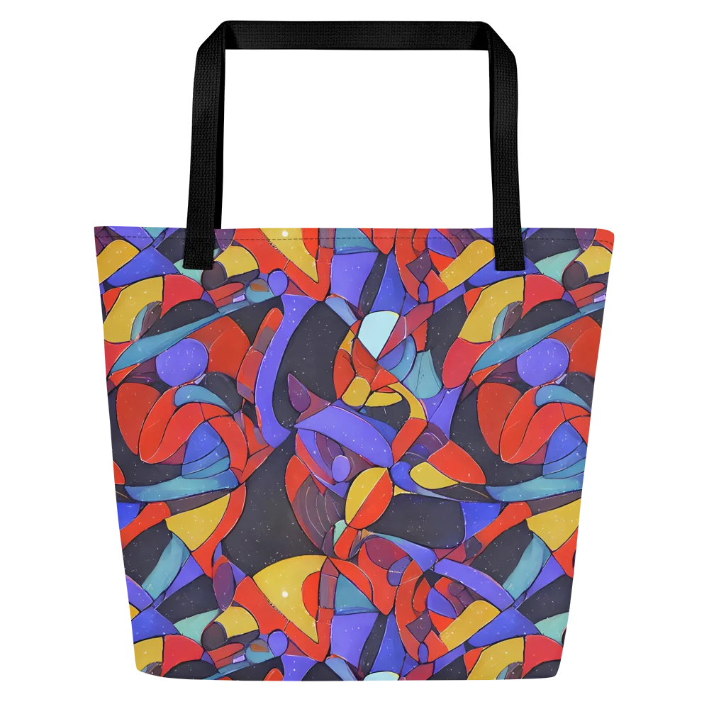 Neon Interlock on Large Tote Bag W/ Pocket — Front