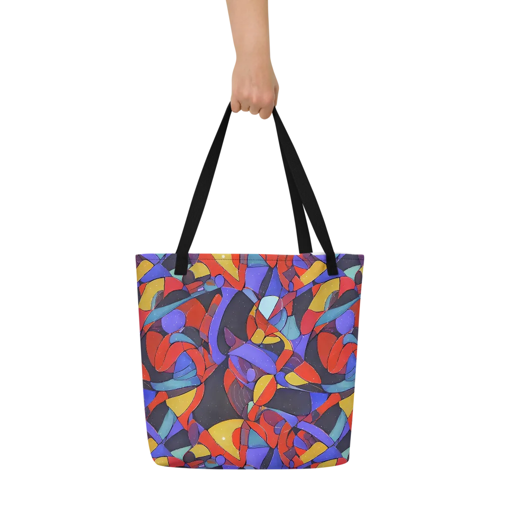 Neon Interlock on Large Tote Bag W/ Pocket — Front