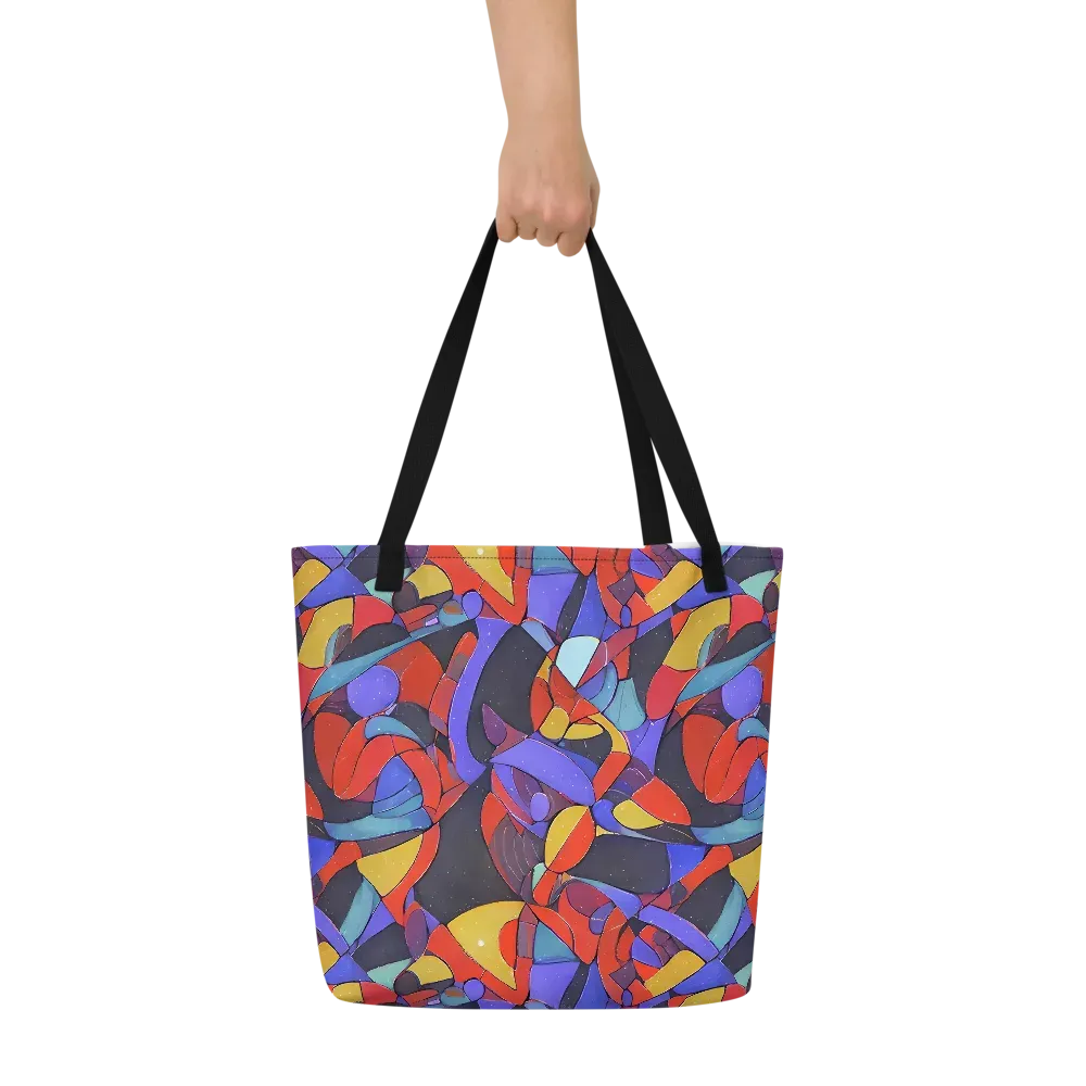 Neon Interlock on Large Tote Bag W/ Pocket — Front