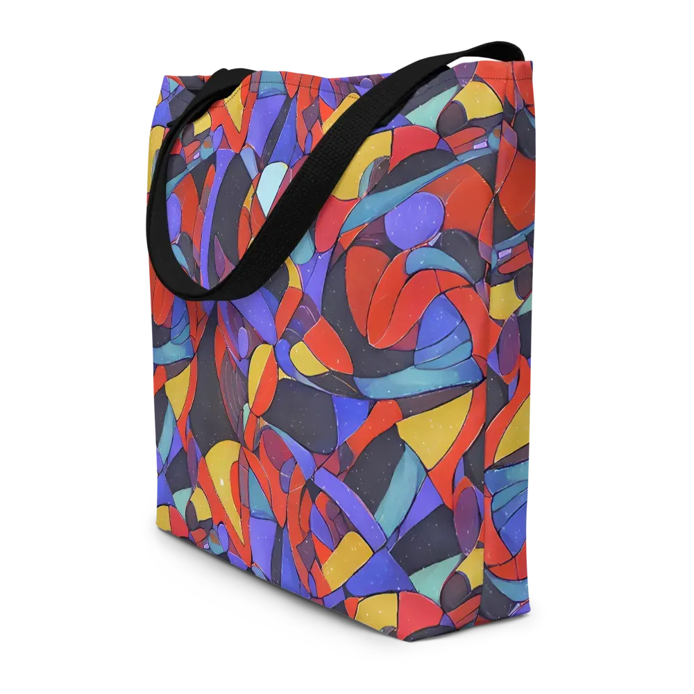 Neon Interlock on Large Tote Bag W/ Pocket — Front