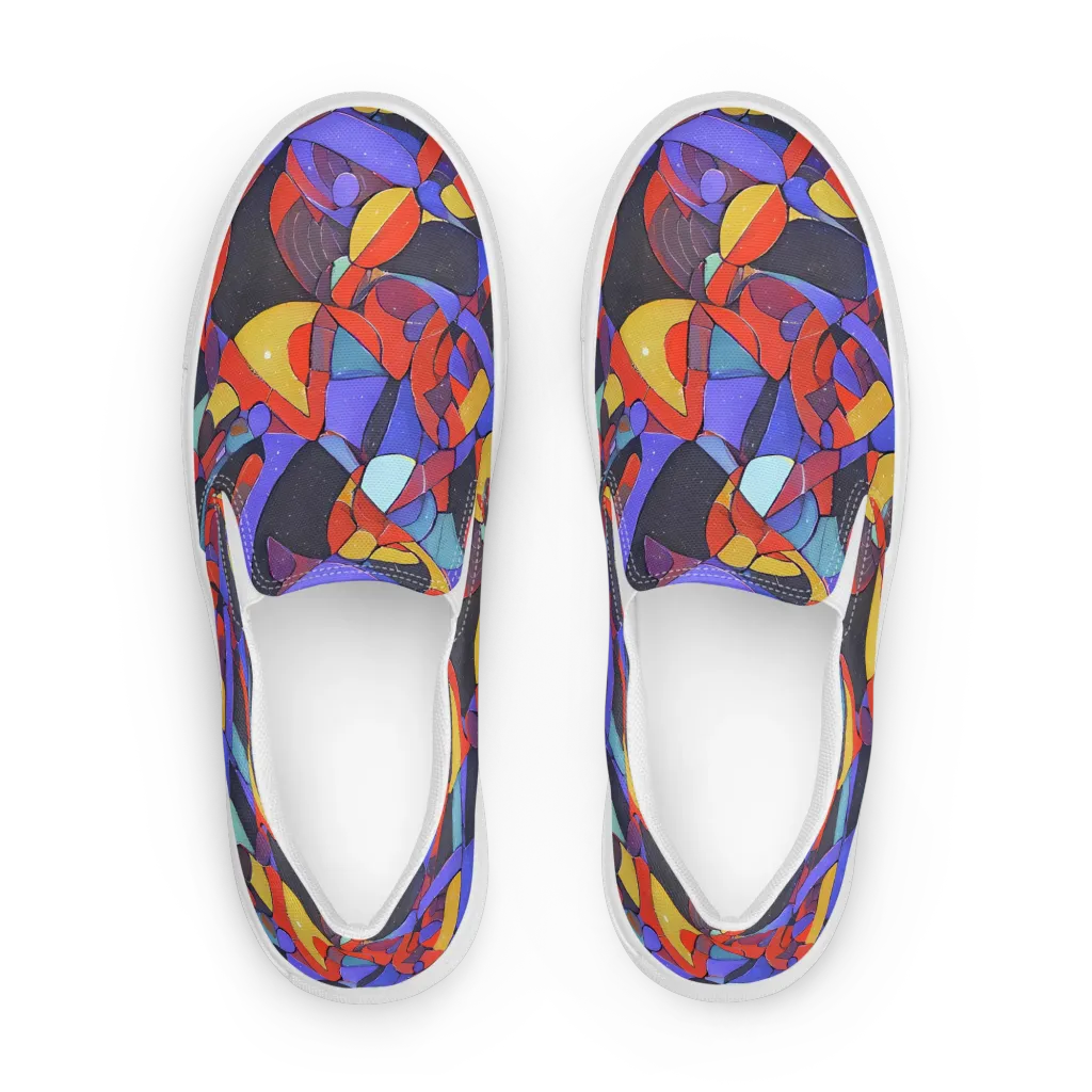 Neon Interlock on Women's Slip-On Canvas Shoes — Front