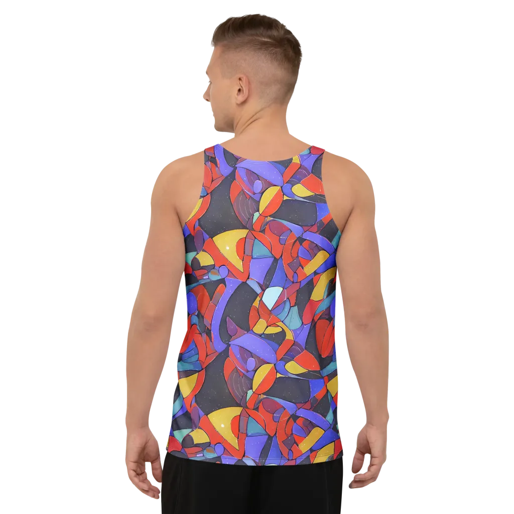 Neon Interlock on Men's Tank Top — Back