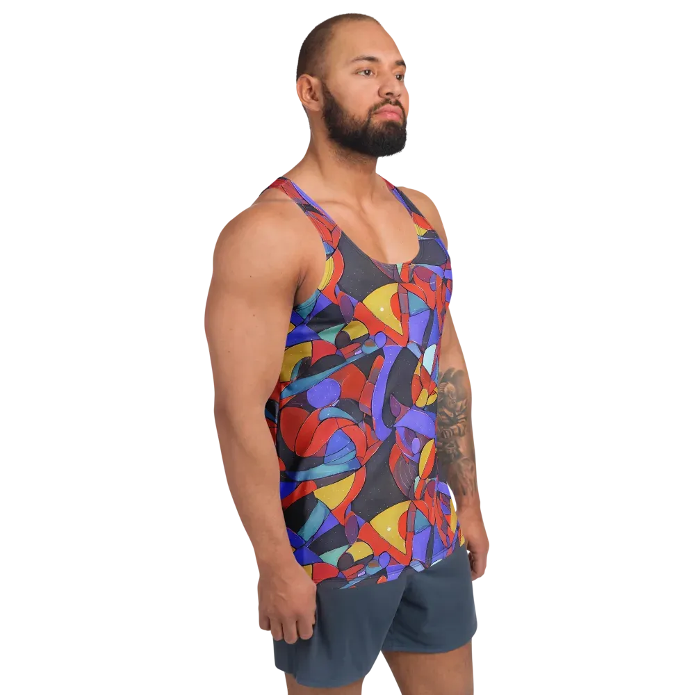 Neon Interlock on Men's Tank Top — Right Front
