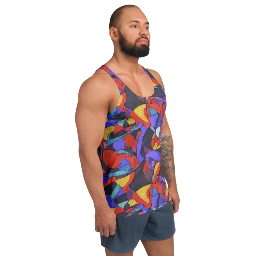Neon Interlock on a Men's Tank Top