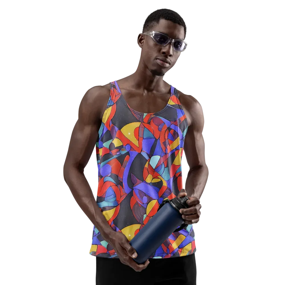 Neon Interlock on Men's Tank Top — Front